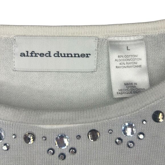Alfred Dunner Gray Long Sleeve Top Size L & Trouser Pants Size 12 Coords Set - Picture 11 of 12